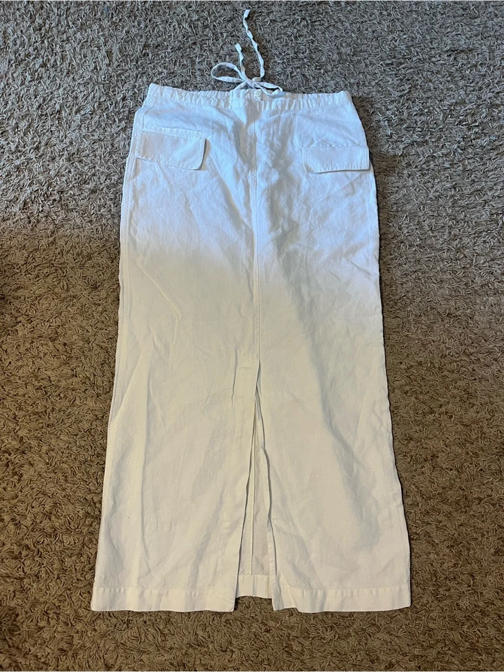 Grace de Lyon White Linno Maxi Skirt